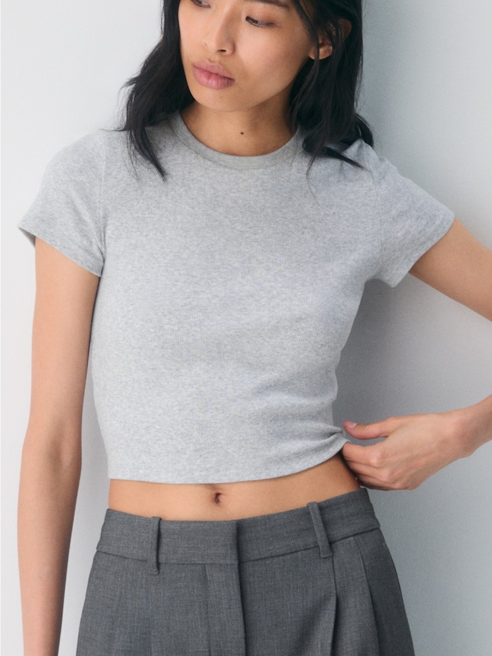 Aritzia HOMESTRETCH™ RIB CREW WAIST T-SHIRT